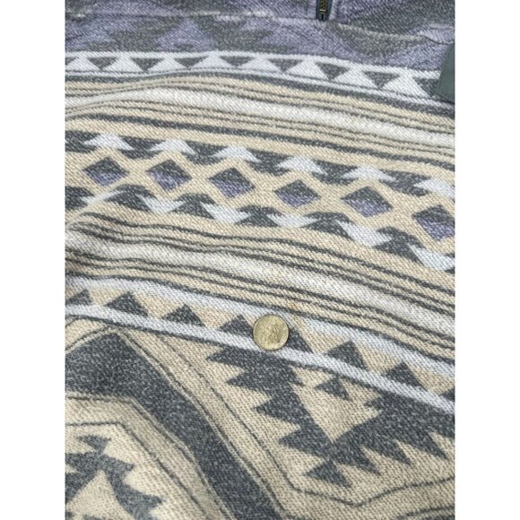 Rafter C XL Aztec Cotton Quarter-Zip Pullover Sweater Southwestern Tribal 90s - Picture 8 of 14